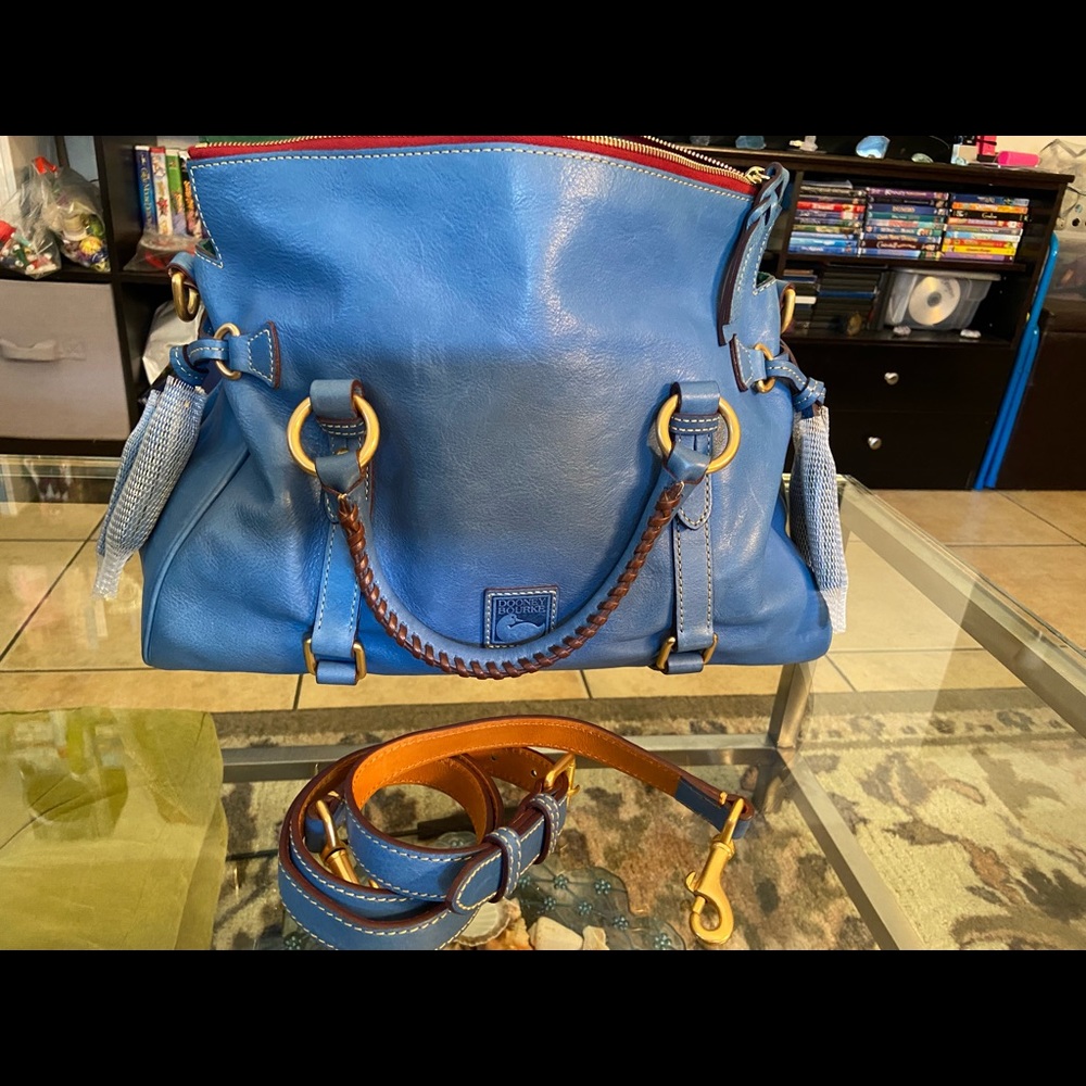 Dooney & Bourke Florentine Leather Satchel Blue